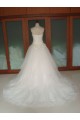 Ball Gown Strapless Chapel Train Bridal Wedding Dresses WD010063