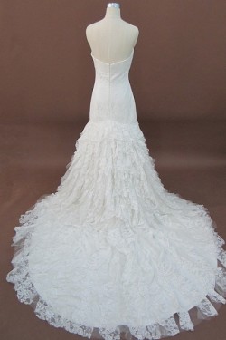 Trumpet/Mermaid Sweetheart Lace Bridal Wedding Dresses WD010064