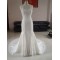 Trumpet/Mermaid V-neck Court Train Lace Bridal Wedding Dresses WD010065
