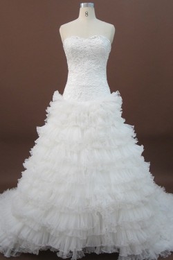 Ball Gown Sweetheart Chapel Train Bridal Wedding Dresses WD010067