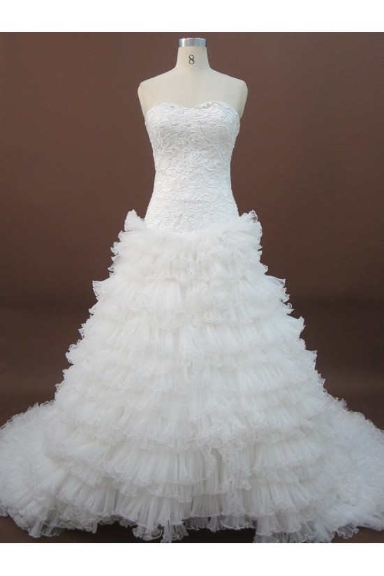 Ball Gown Sweetheart Chapel Train Bridal Wedding Dresses WD010067
