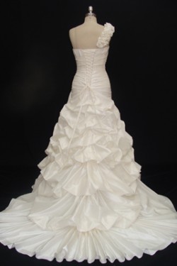 A-line One Shoulder Bridal Wedding Dresses WD010068