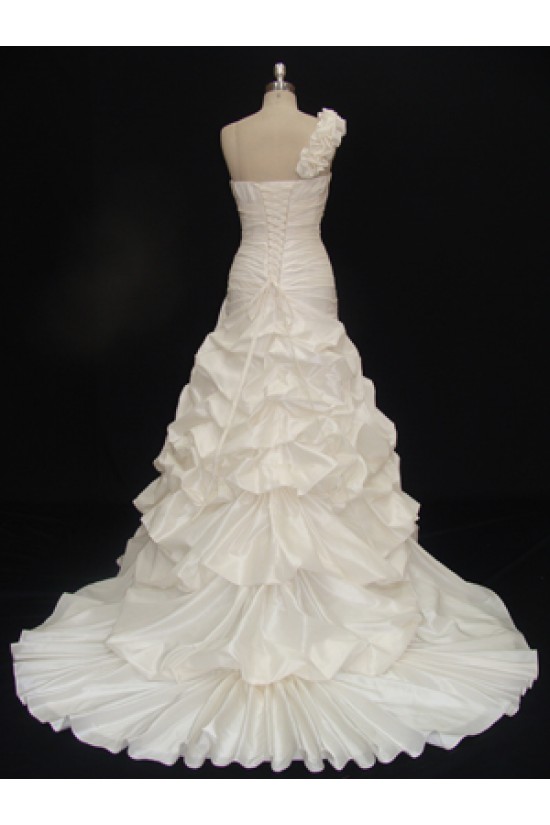 A-line One Shoulder Bridal Wedding Dresses WD010068 A-line One Shoulder Bridal Wedding Dresses WD010068