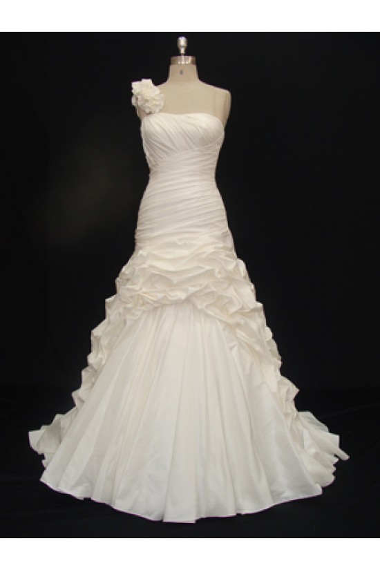 A-line One Shoulder Bridal Wedding Dresses WD010068 A-line One Shoulder Bridal Wedding Dresses WD010068