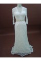 Trumpet/Mermaid 3/4 Sleeves Court Train Lace Bridal Wedding Dresses WD010073