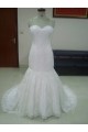 Trumpet/Mermaid Sweetheart Court Train Lace Bridal Wedding Dresses WD010075