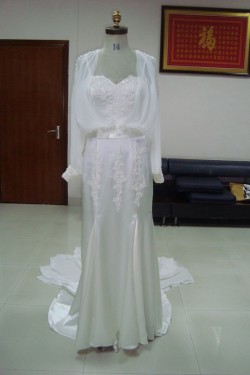 Sheath/Column Bridal Wedding Dresses WD010076