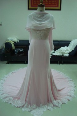 Trumpet/Mermaid Chapel Train Bridal Wedding Dresses WD010078