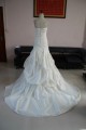 A-line Strapless Chapel Train Bridal Wedding Dresses WD010079