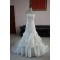 A-line Strapless Chapel Train Bridal Wedding Dresses WD010079