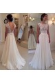 Sheath/Column Lace Chiffon Sweep Train Bridal Wedding Dresses WD010081 Sheath/Column Lace Chiffon Sweep Train Bridal Wedding Dresses WD010081