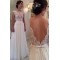 Sheath/Column Lace Chiffon Sweep Train Bridal Wedding Dresses WD010081