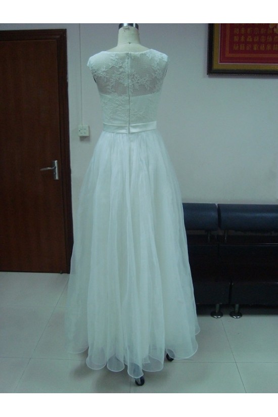 A-line Floor Length Lace Bridal Wedding Dresses WD010082