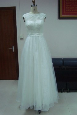 A-line Floor Length Lace Bridal Wedding Dresses WD010082