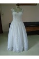 A-line Floor Length Lace Straps Sleeves Bridal Wedding Dresses WD010083