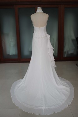 Sheath/Column Court Train Bridal Wedding Dresses WD010096