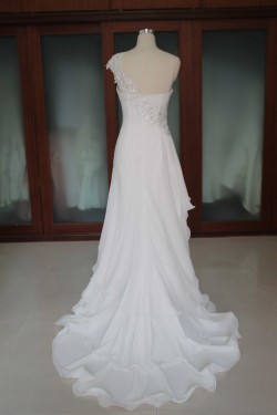 Sheath/Column One Shoulder Bridal Wedding Dresses WD010099