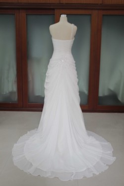 Sheath/Column One Shoulder Bridal Wedding Dresses WD010103