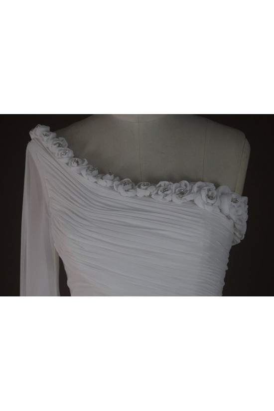 Sheath/Column One Shoulder Chiffon Bridal Wedding Dresses WD010113 Sheath/Column One Shoulder Chiffon Bridal Wedding Dresses WD010113