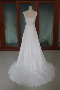 A-line Short Sleeves Bridal Wedding Dresses WD010119
