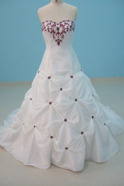 A-line Sweetheart Chapel Train Bridal Wedding Dresses WD010121