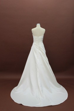 A-line Strapless Court Train Bridal Wedding Dresses WD010129
