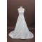 A-line Strapless Court Train Bridal Wedding Dresses WD010129