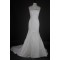 Trumpet/Mermaid Strapless Court Train Lace Bridal Wedding Dresses WD010131