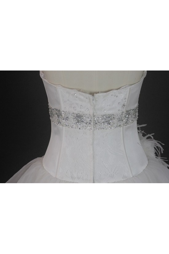 Ball Gown Sweetheart Chapel Train Beaded Bridal Wedding Dresses WD010133