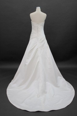 A-line Strapless Court Train Bridal Wedding Dresses WD010138