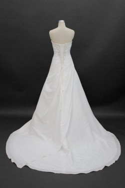 A-line Strapless Court Train Bridal Wedding Dresses WD010139