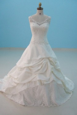 Trumpet/Mermaid Ball Gown Straps Sleeveless Lace Chapel Train Bridal Wedding Dresses WD010148