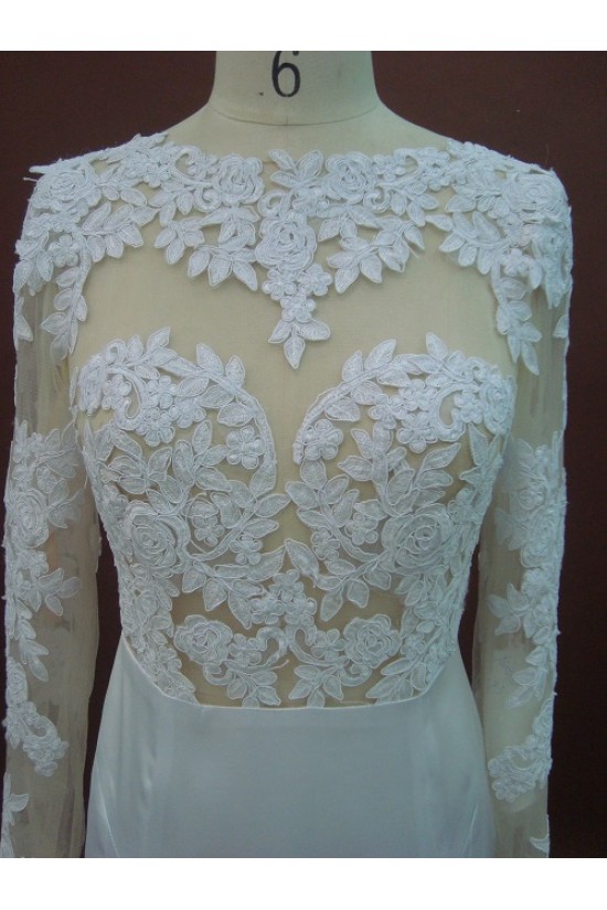 Trumpet/Mermaid Long Sleeves Lace Bridal Wedding Dresses WD010151