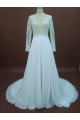 Affordable A-line Long Sleeves Lace Bridal Wedding Dresses WD010152