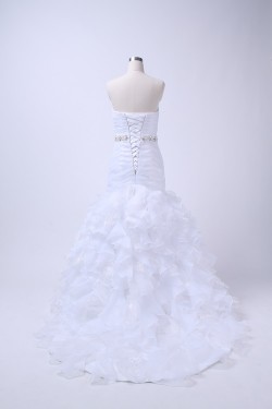 Trumpet/Mermaid Strapless Beaded Bridal Wedding Dresses WD010153