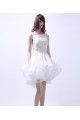 Inexpensive Short Bridal Wedding Dresses with Removable Long Skirt WD010156