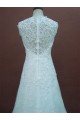 A-line V-neck Chapel Train Lace Bridal Wedding Dresses WD010158