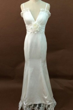 Trumpet/Mermaid Spaghetti Straps Bridal Wedding Dresses WD010165
