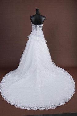 A-line Sweetheart Chapel Train Bridal Wedding Dresses WD010167