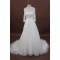 A-line Chapel Train 3/4 Sleeves Lace Bridal Wedding Dresses WD010174