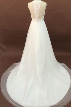 Sexy A-line Chapel Train Bridal Wedding Dresses WD010181