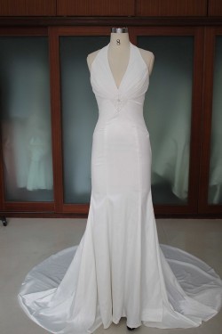 Trumpet/Mermaid Court Train Beaded Bridal Wedding Dresses WD010189