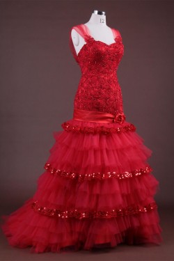 Trumpet/Mermaid Straps Lace Bridal Wedding Dresses WD010191