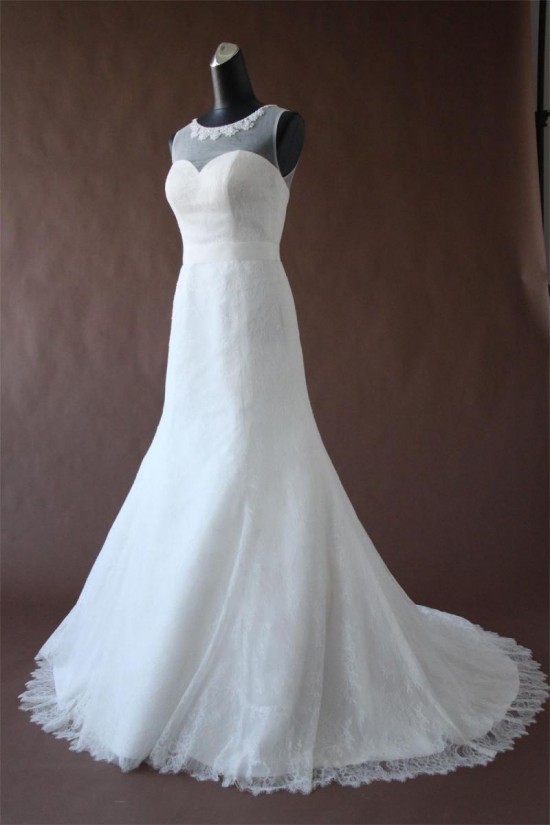 A-line Court Train Lace Bridal Wedding Dresses WD010197