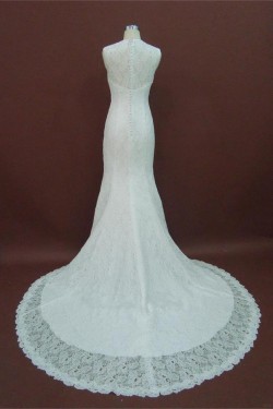 Trumpet/Mermaid Court Train Lace Bridal Wedding Dresses WD010201