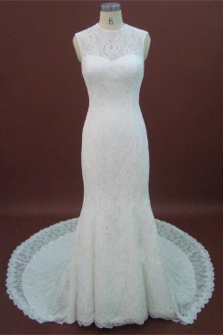 Trumpet/Mermaid Court Train Lace Bridal Wedding Dresses WD010201