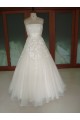 A-line Strapless Beaded Lace Bridal Wedding Dresses WD010203