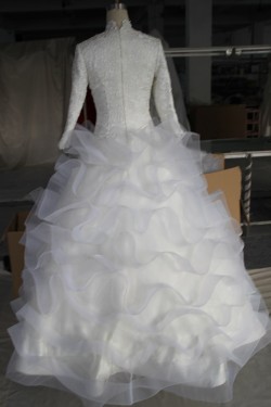 Ball Gown Long Sleeves Lace Bridal Wedding Dresses WD010205