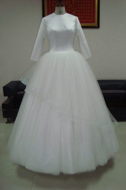 Ball Gown 3/4 Sleeves Bridal Wedding Dresses WD010207