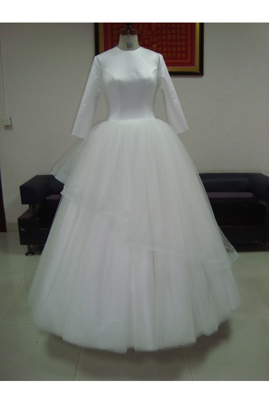 Ball Gown 3/4 Sleeves Bridal Wedding Dresses WD010207